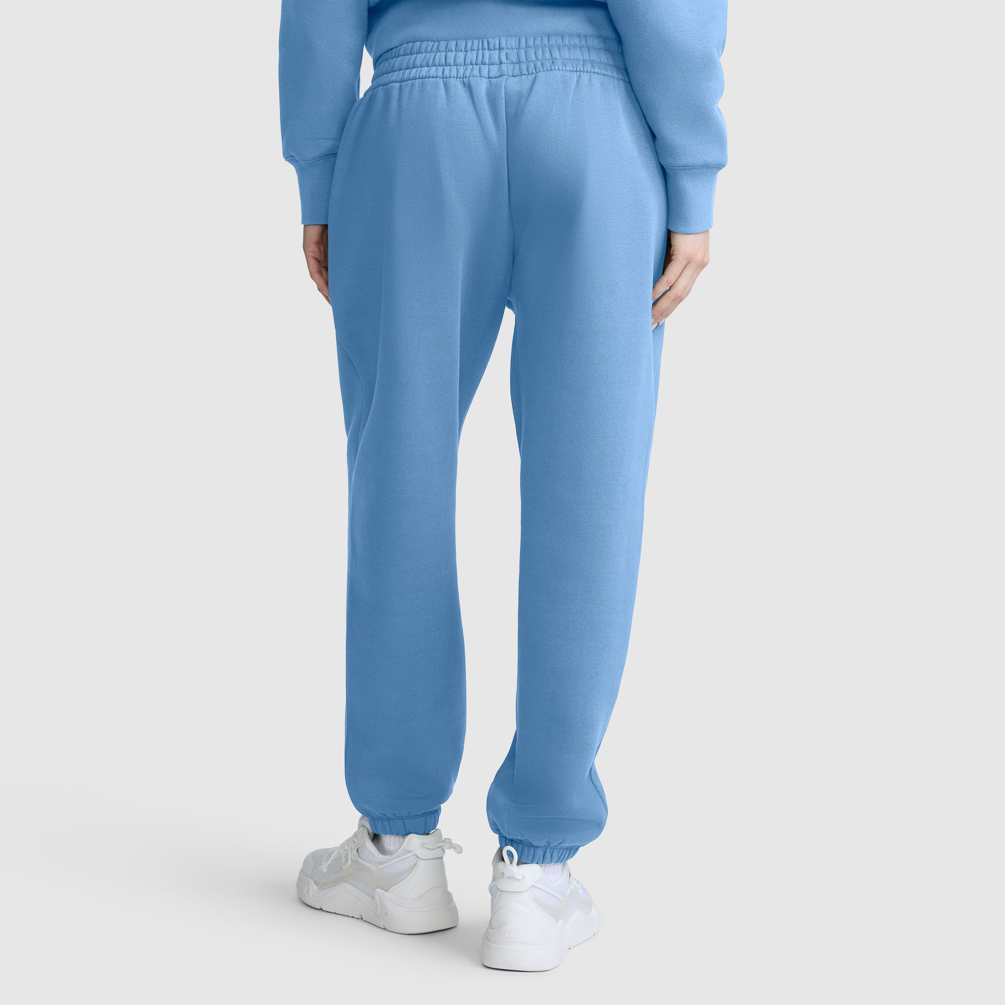 Champion Powerblend Oversized Sweatpants C Logo jogging femme Bleu Riviera