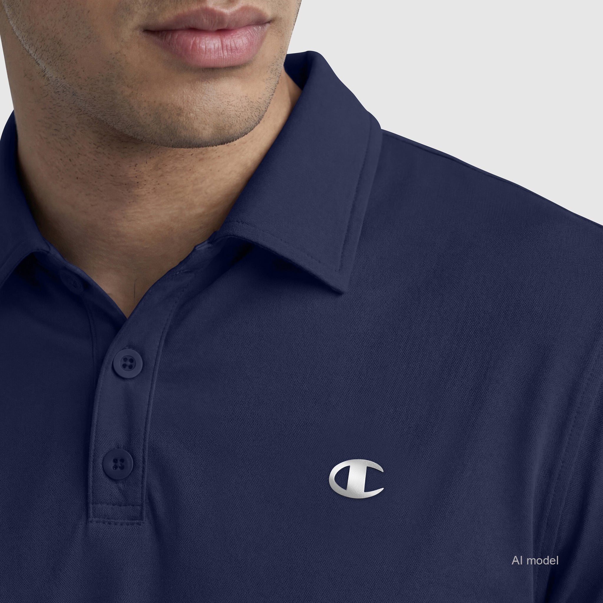 Champion Sport Polo C Logo polo homme Deep Navy stretch