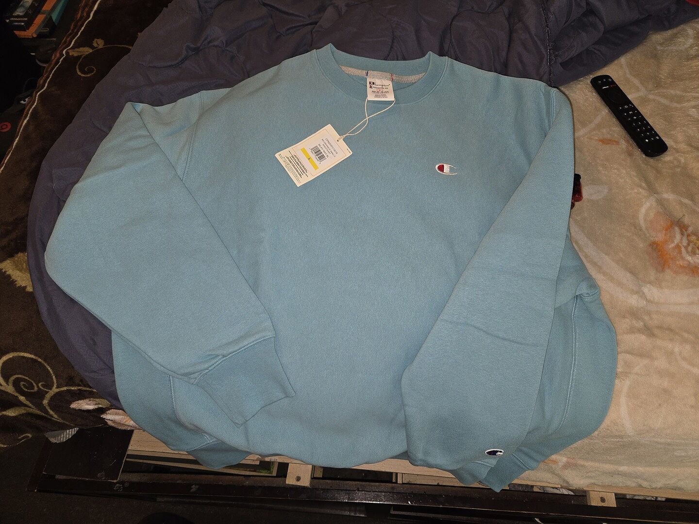 Champion Reverse Weave sweatshirt gris logo C molleton lourd