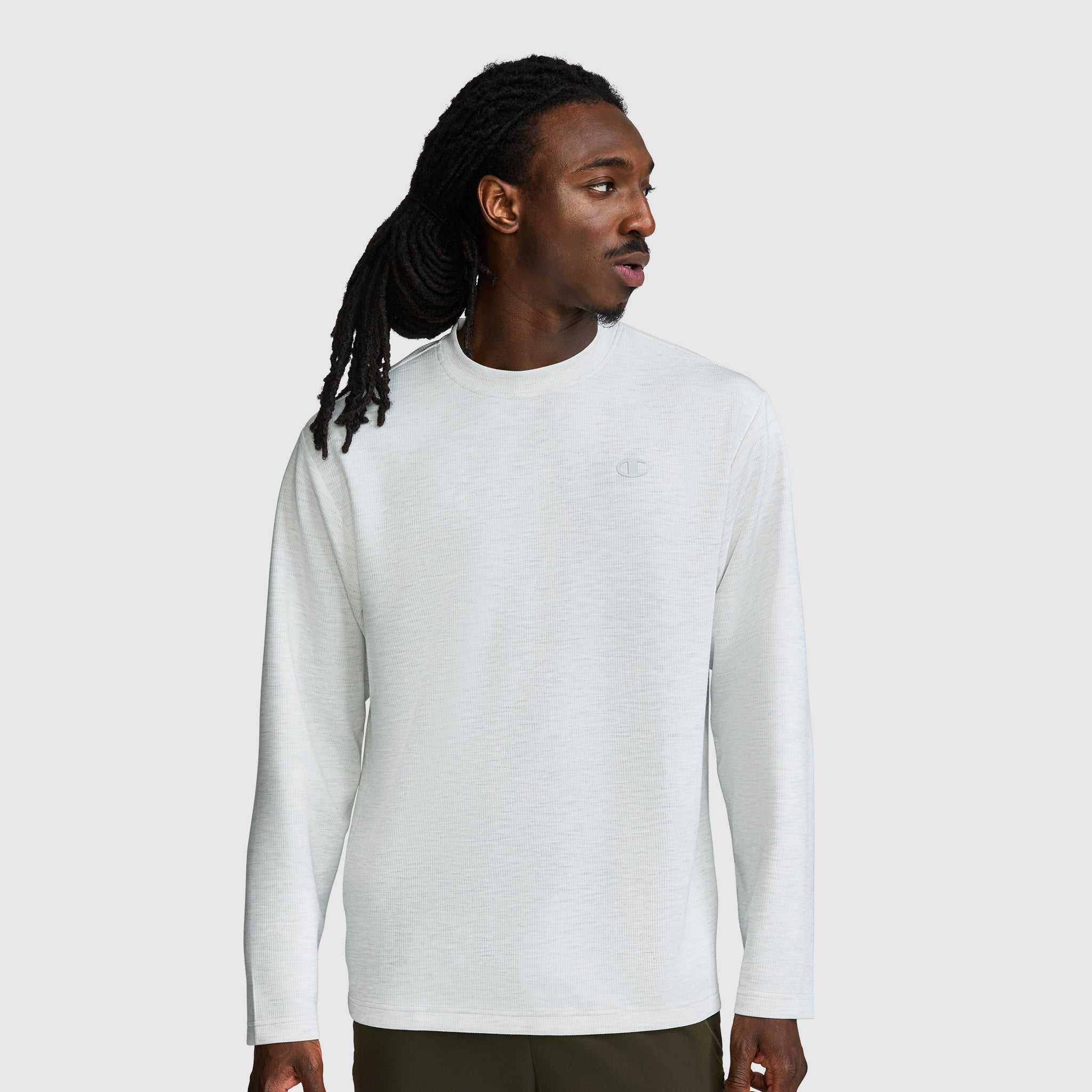 Champion Sport Sweat Homme Gris Platinum Silver Heather