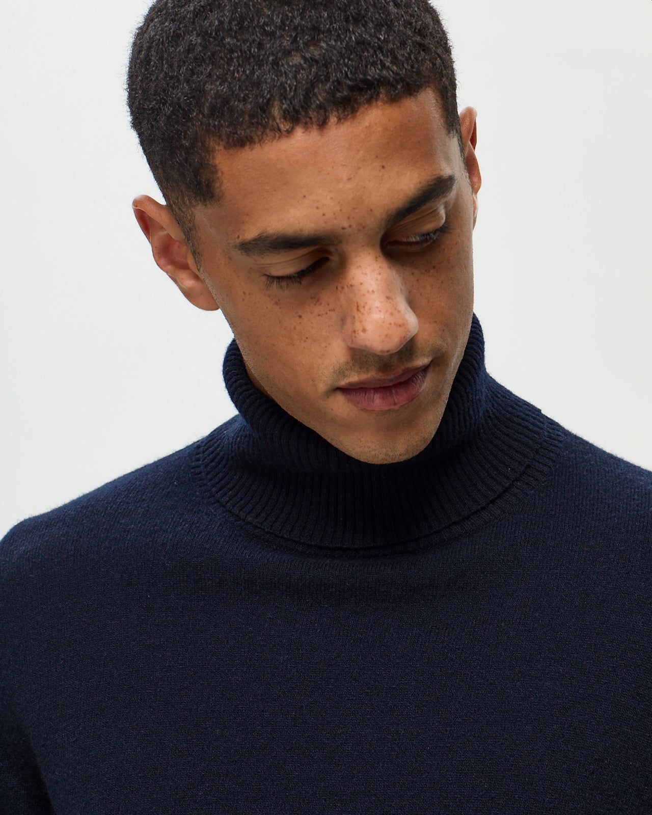LAFAURIE Pulls GAVINO pull navy col roulé laine