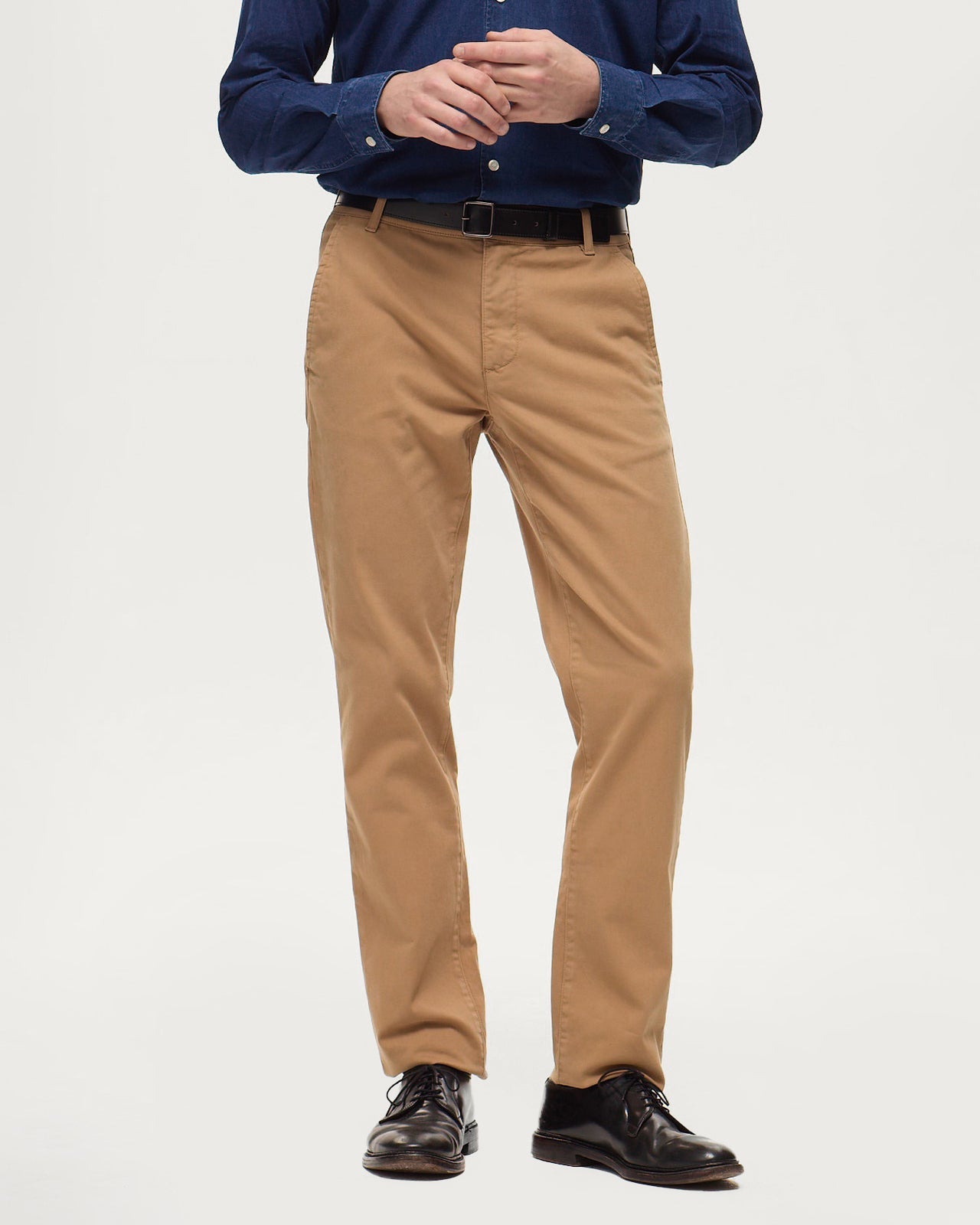Lafaurie Albert Pantalon Chino Camel Twill Coton Ajusté