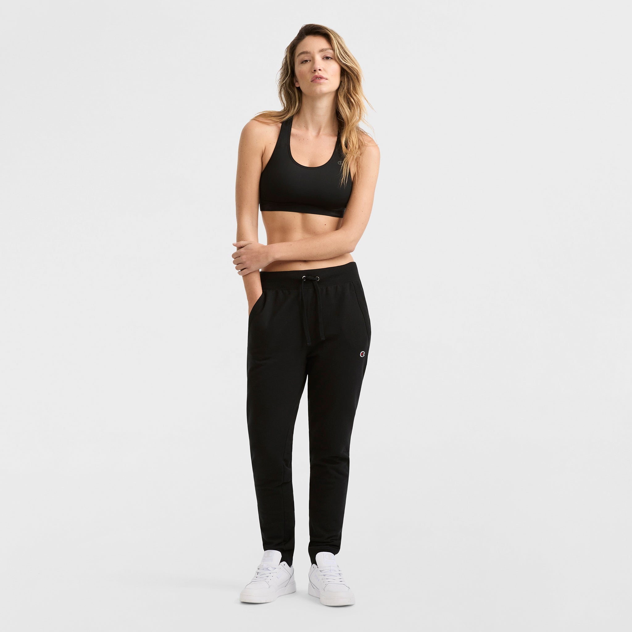 Champion Compression C Logo brassière Black noire maintien modéré