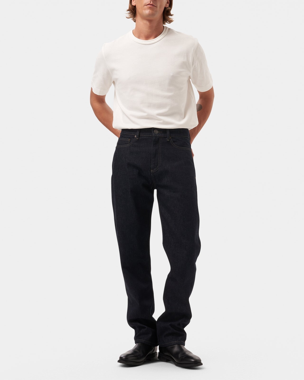 LAFAURIE BRADY jean droit denim rincé 100% coton