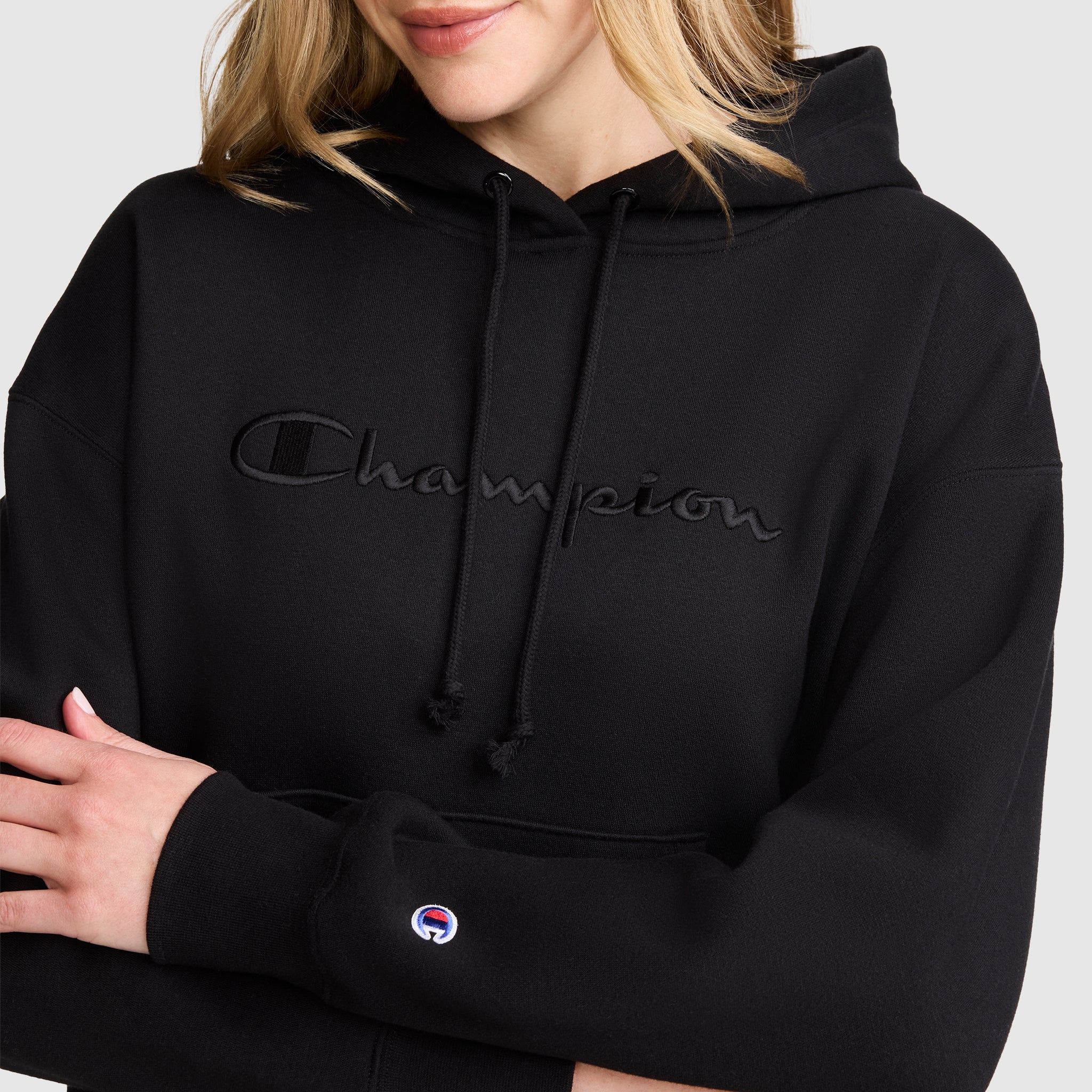 Champion Powerblend Freshman hoodie femme noir molleton
