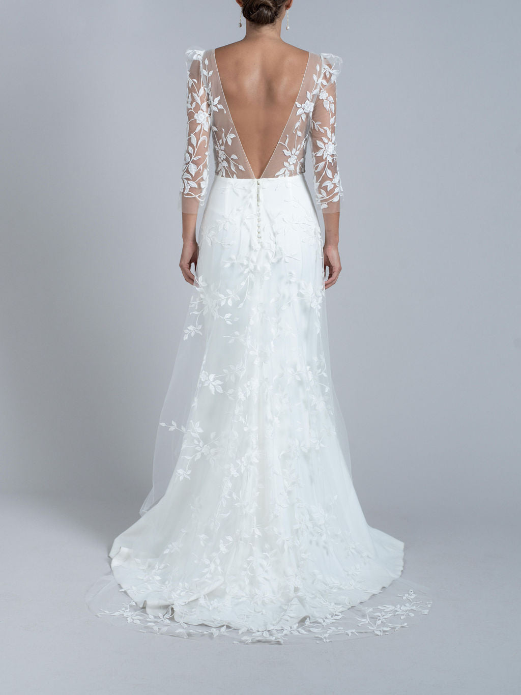 Rime Arodaky Bridal Palmer robe tulle brodé fleurs