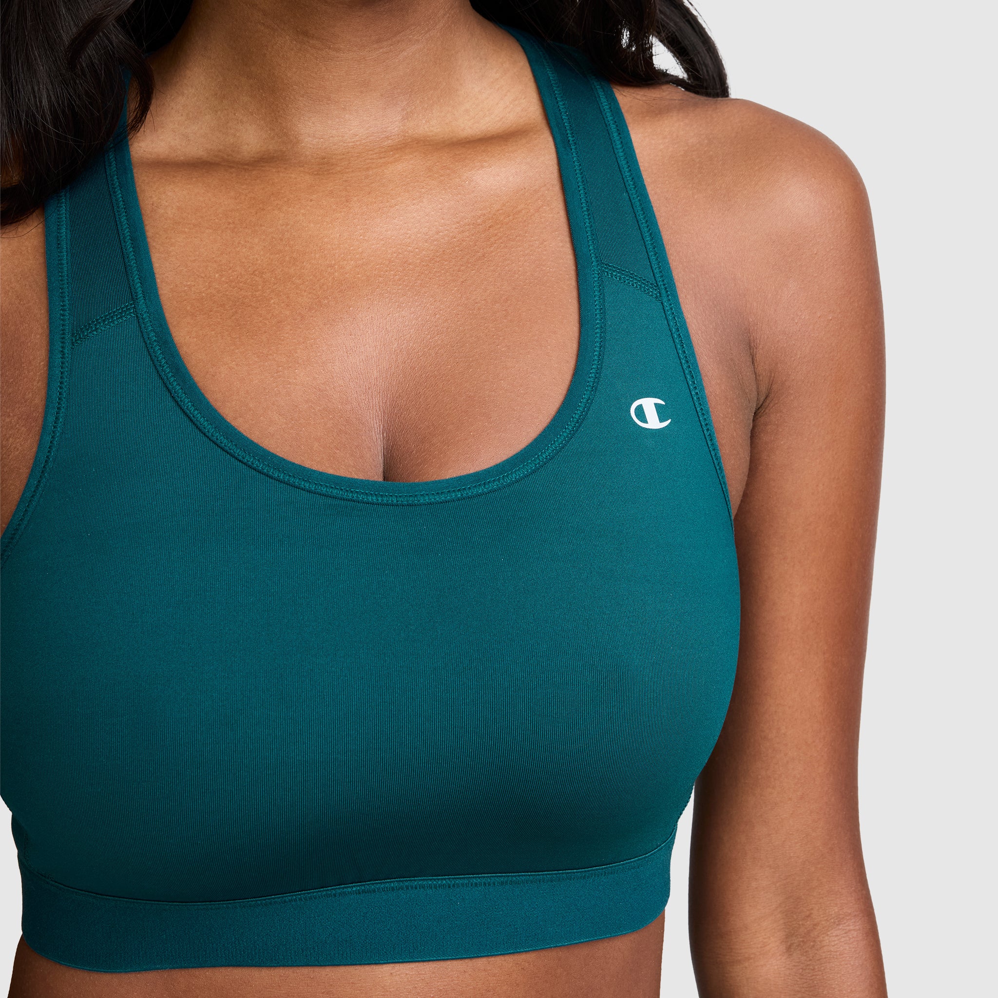Champion Compression C Logo brassière de sport vert pétrole maintien modéré