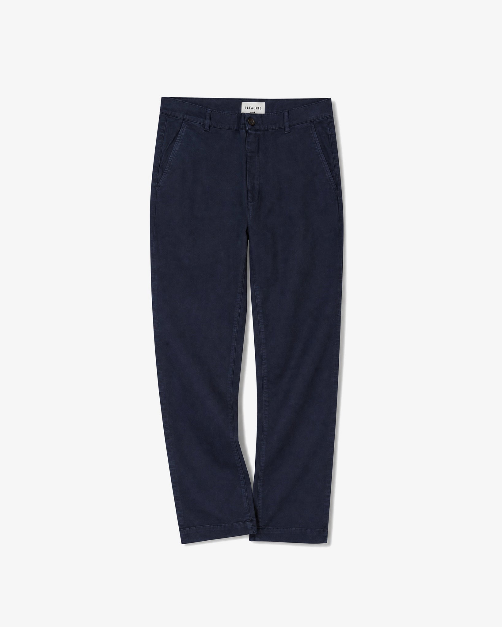 Lafaurie Albert Pantalon Chino Navy Twill Coton Ajusté