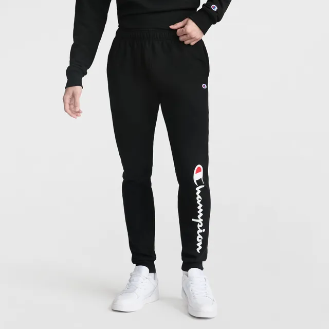 Champion Powerblend Script Logo jogging homme noir coton