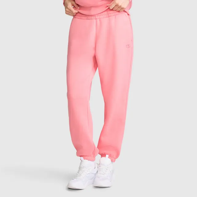 Champion Powerblend Oversized Sweatpants C Logo jogging femme Rose Fraise