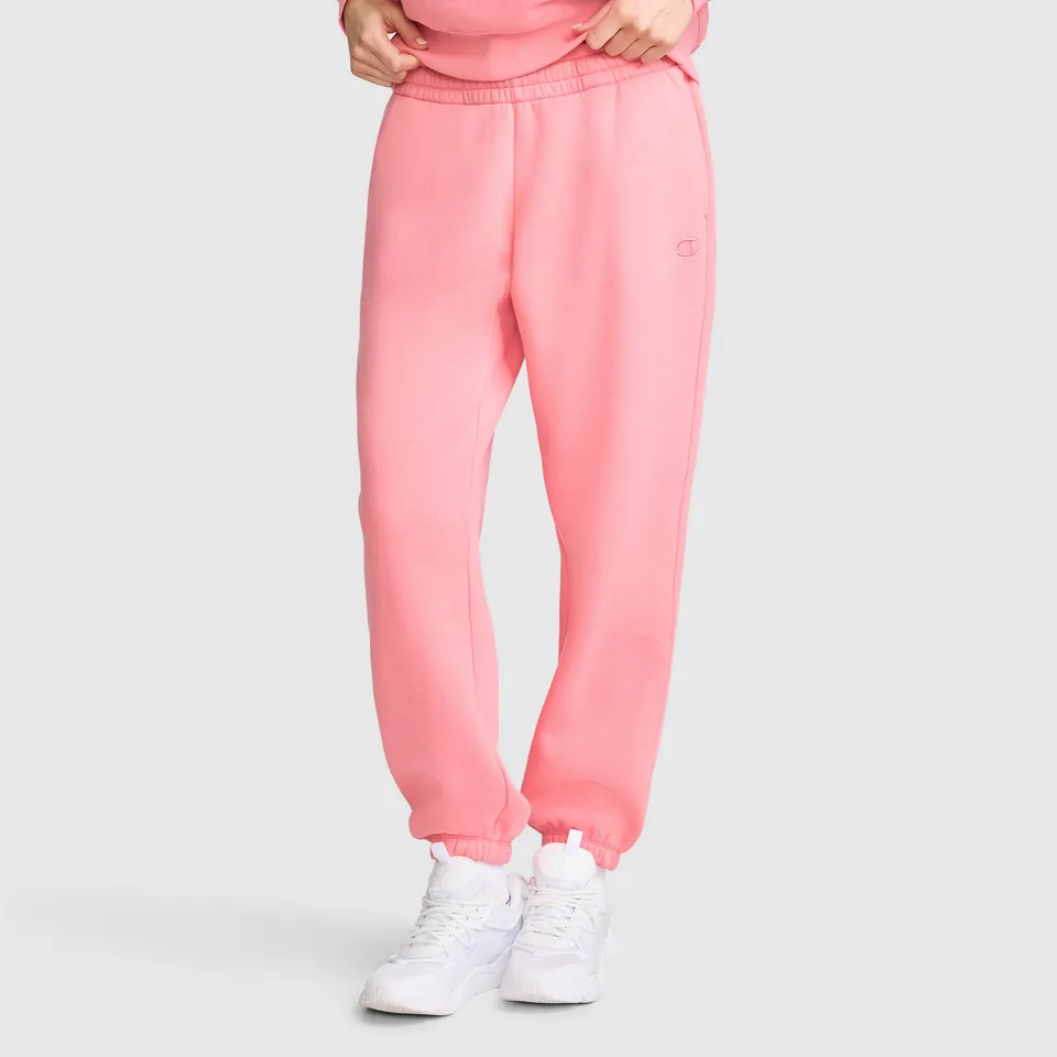 Champion Powerblend Oversized Sweatpants C Logo jogging femme Rose Fraise