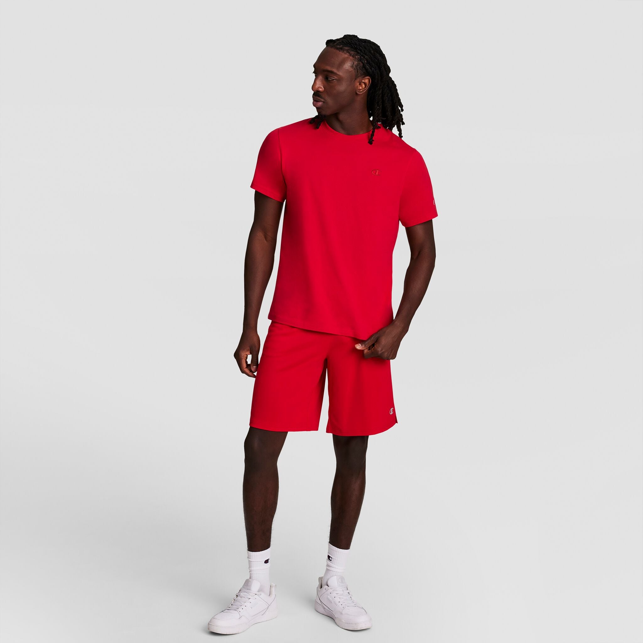 Champion Classic T-Shirt C Logo t-shirt homme Tango Red coton