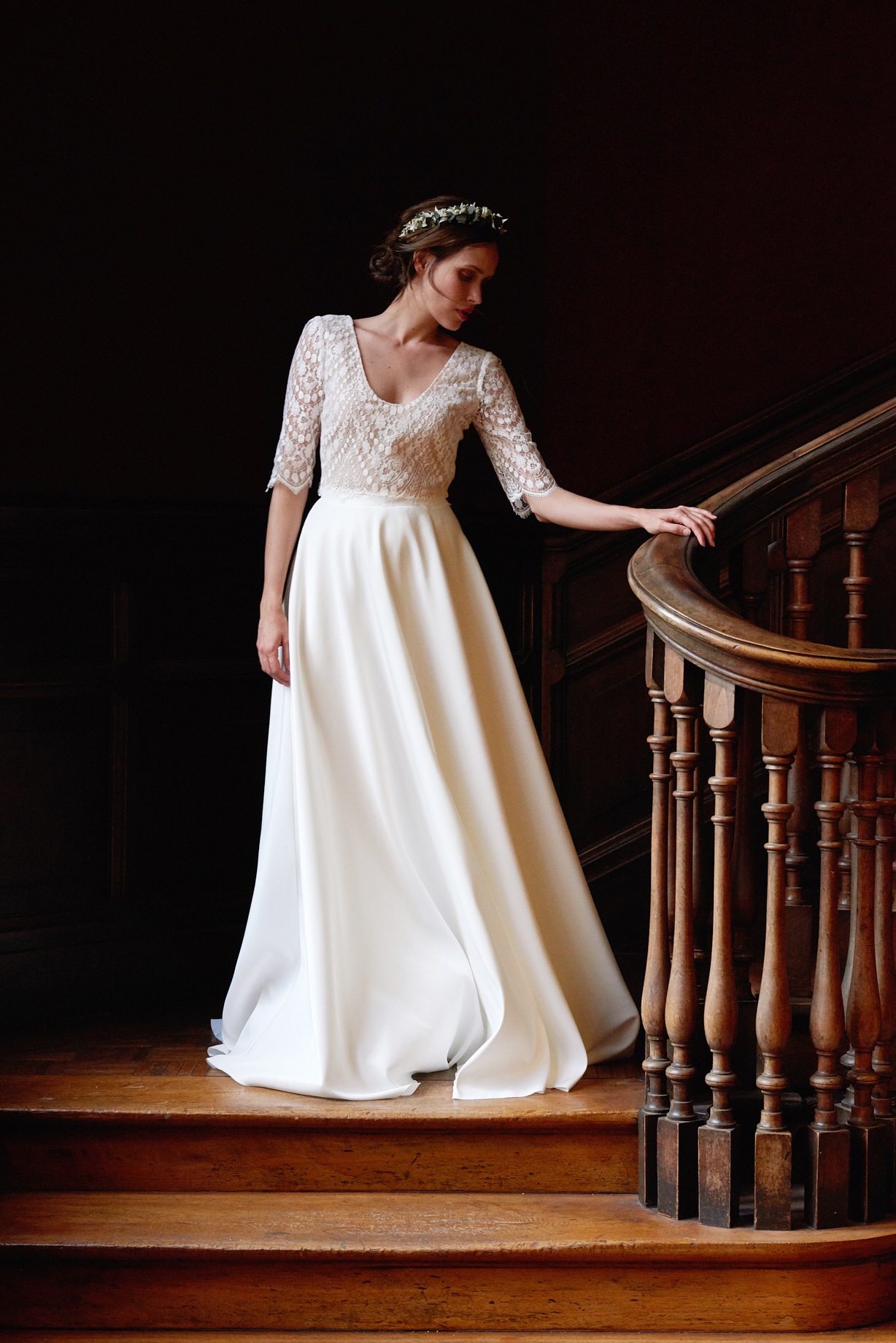 Maison Floret Prêt-à-marier Bernie jupe satin duchesse