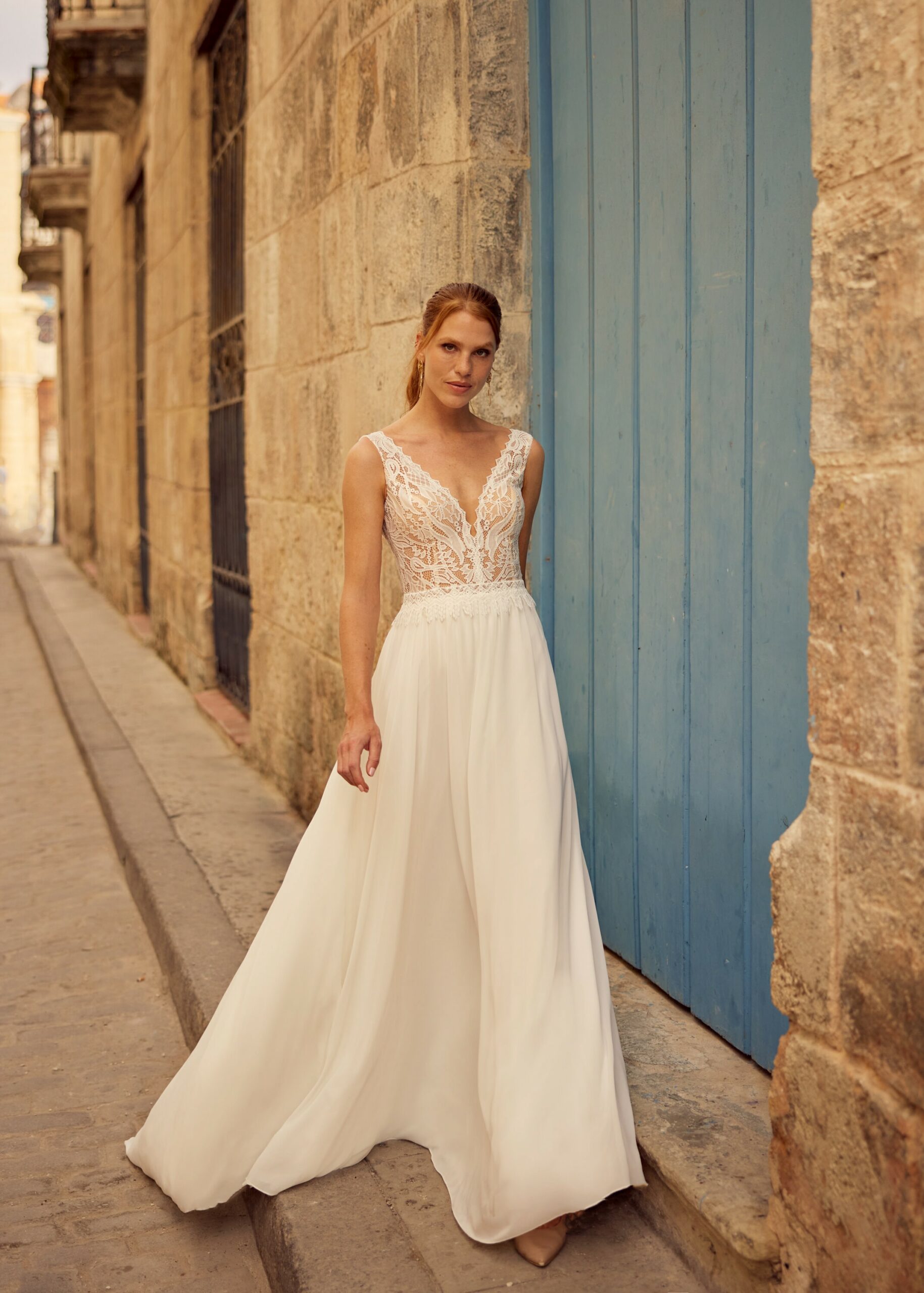 Hervé Paris Libre Leo-ZA robe de mariée ivoire dentelle