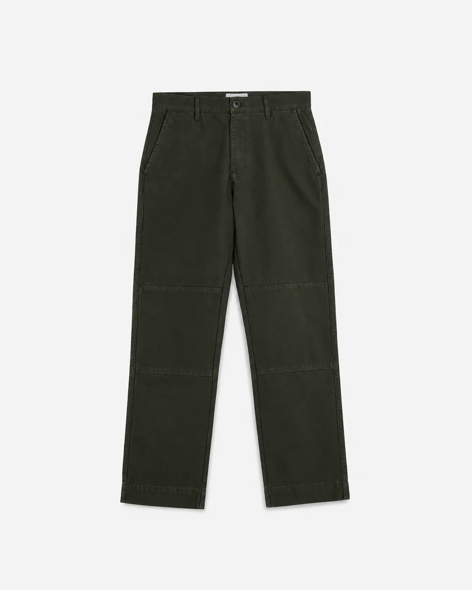 LAFAURIE GABIN Canevas Vert Sapin pantalon coton