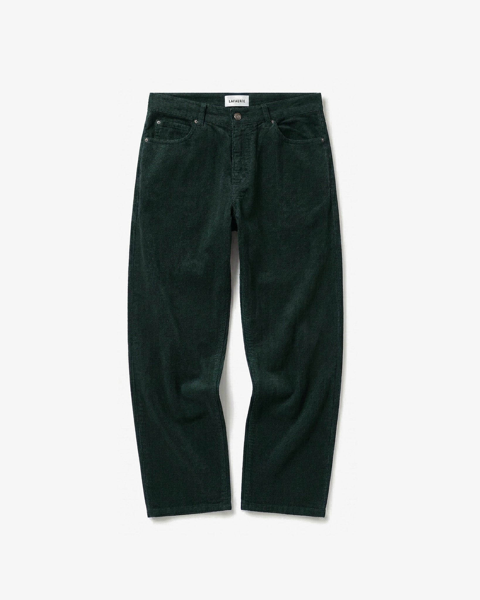 LAFAURIE CASSIUS Vert Chrome pantalon velours cotelé ajusté