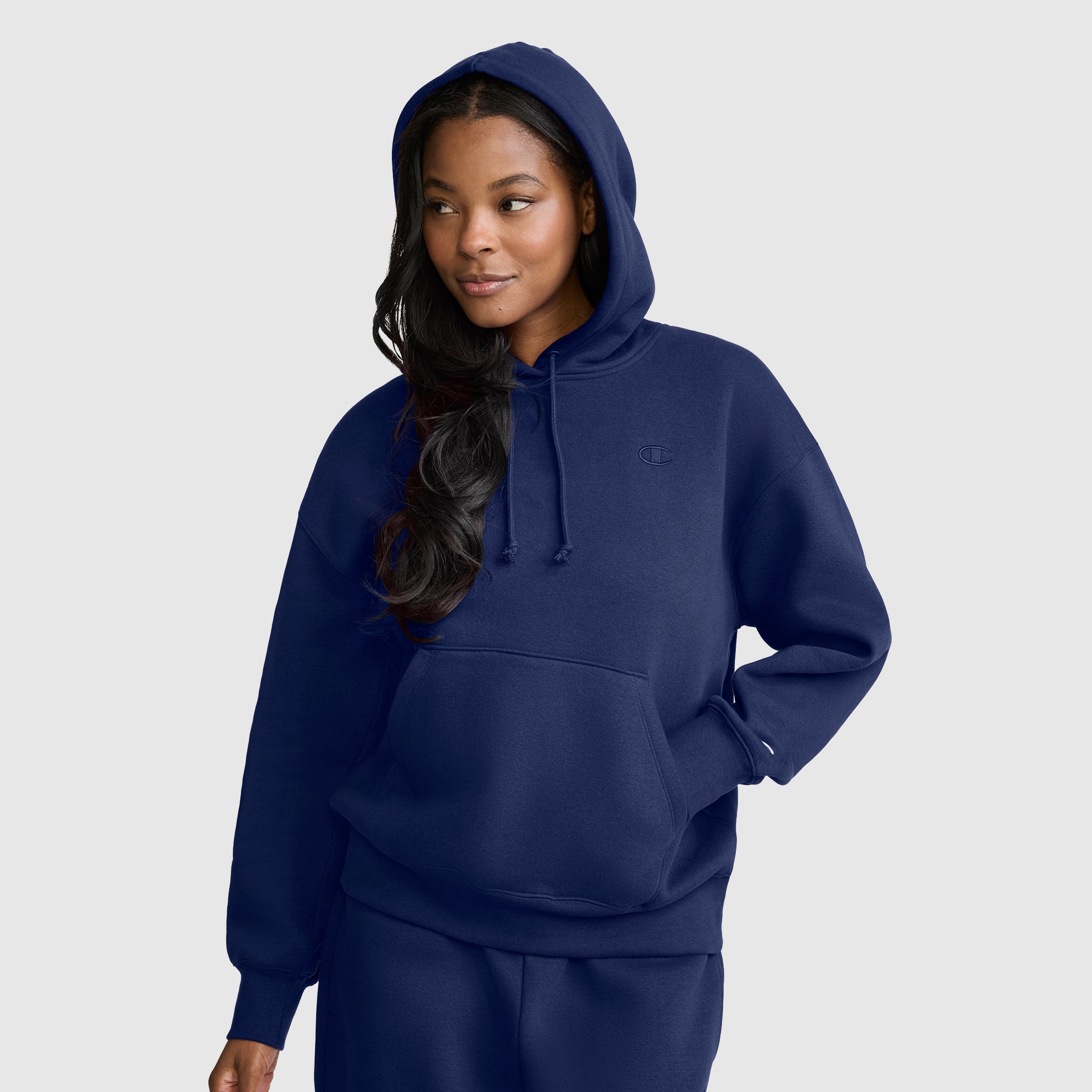 Champion Powerblend Small C Freshman hoodie bleu depths