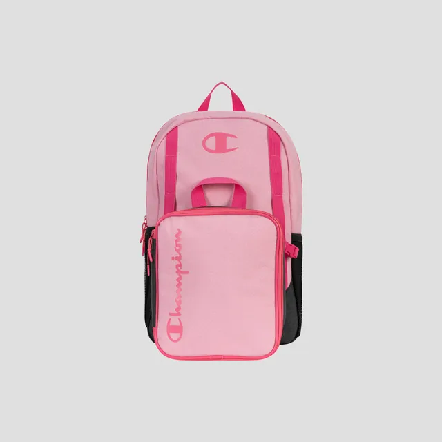 Champion Mode Lunch Kit sac à dos enfant rose gris avec lunch box