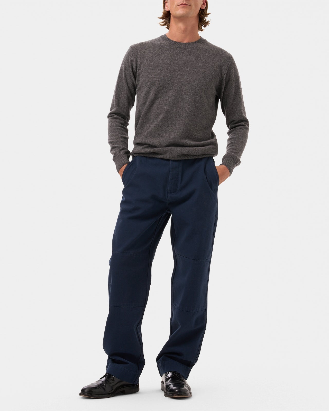 LAFAURIE GABIN Bleu de Minuit pantalon casual canevas coton