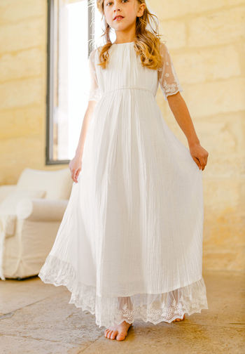 Le Jour de Notre Oui Thelma Blanc robe cortège enfant tulle