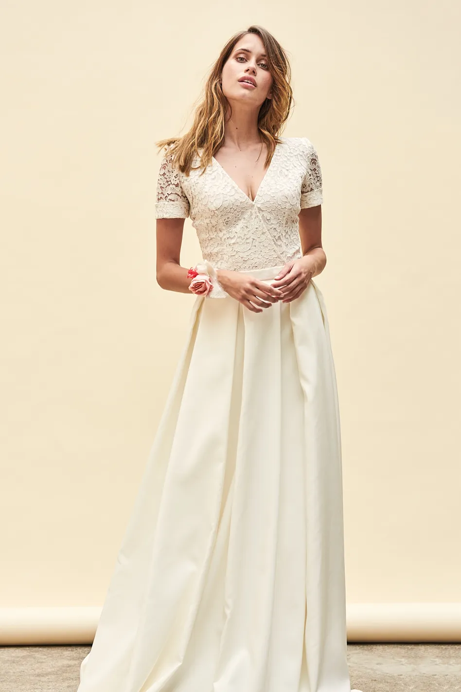 Maison Floret Sur-mesure Newton robe de mariée dentelle Calais