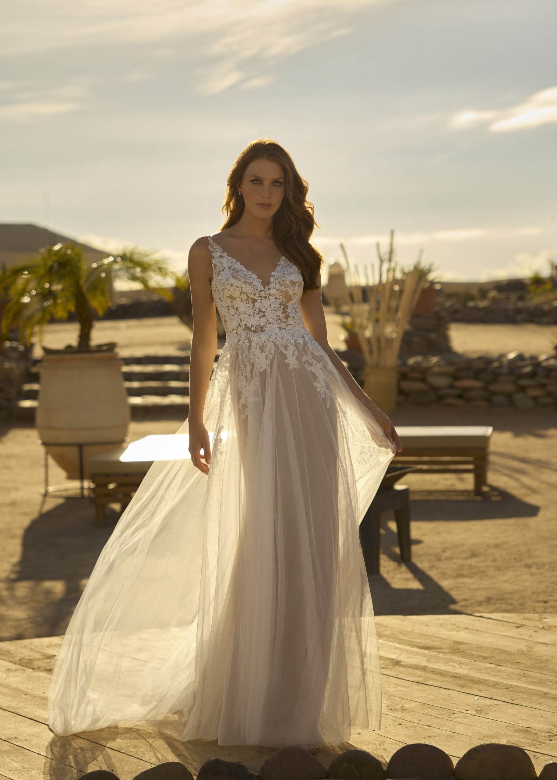 Hervé Paris Cherish Love Collection Cato robe de mariée satin