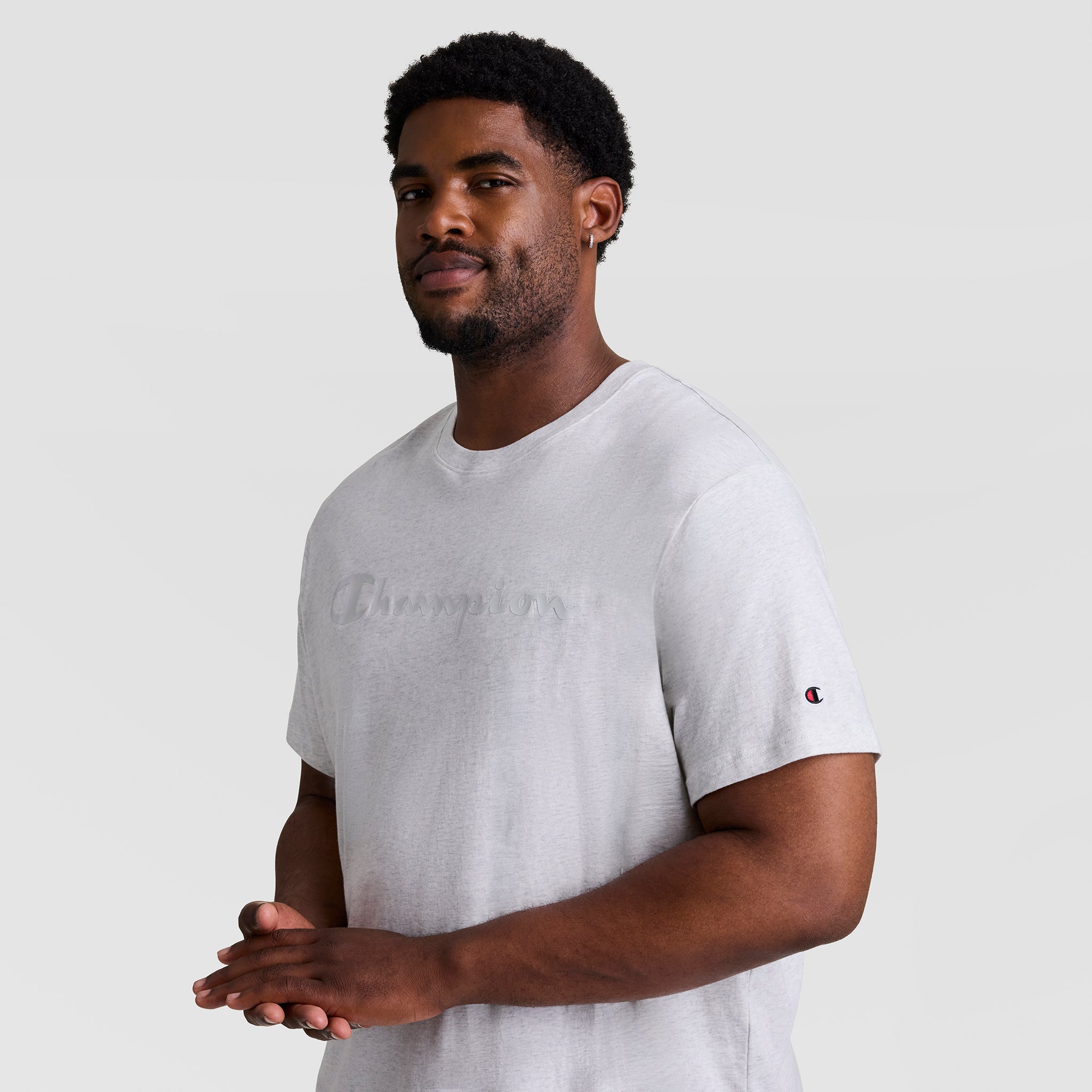 Champion Classic Graphic Big Tall t-shirt homme gris chiné coton