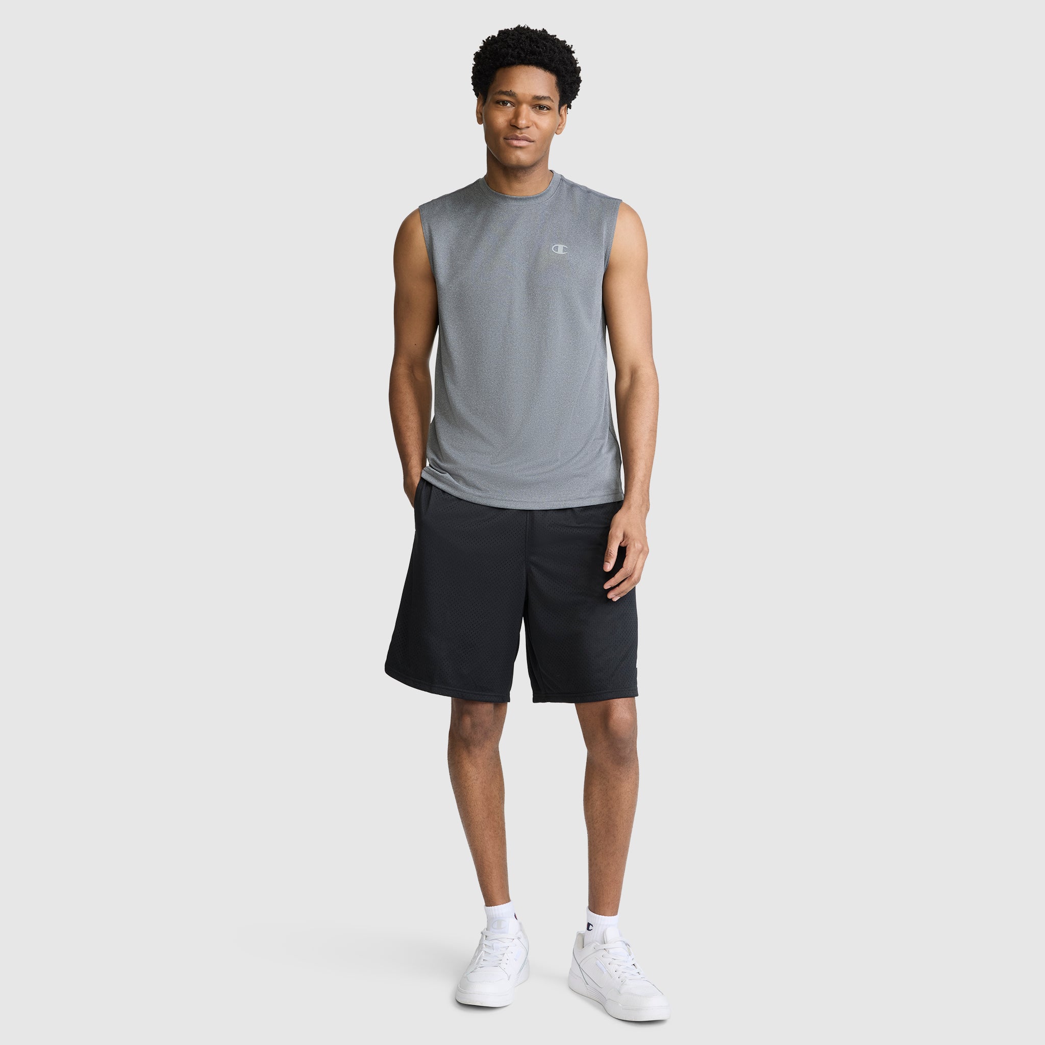 Champion Sport Muscle Tank débardeur homme gris chiné respirant