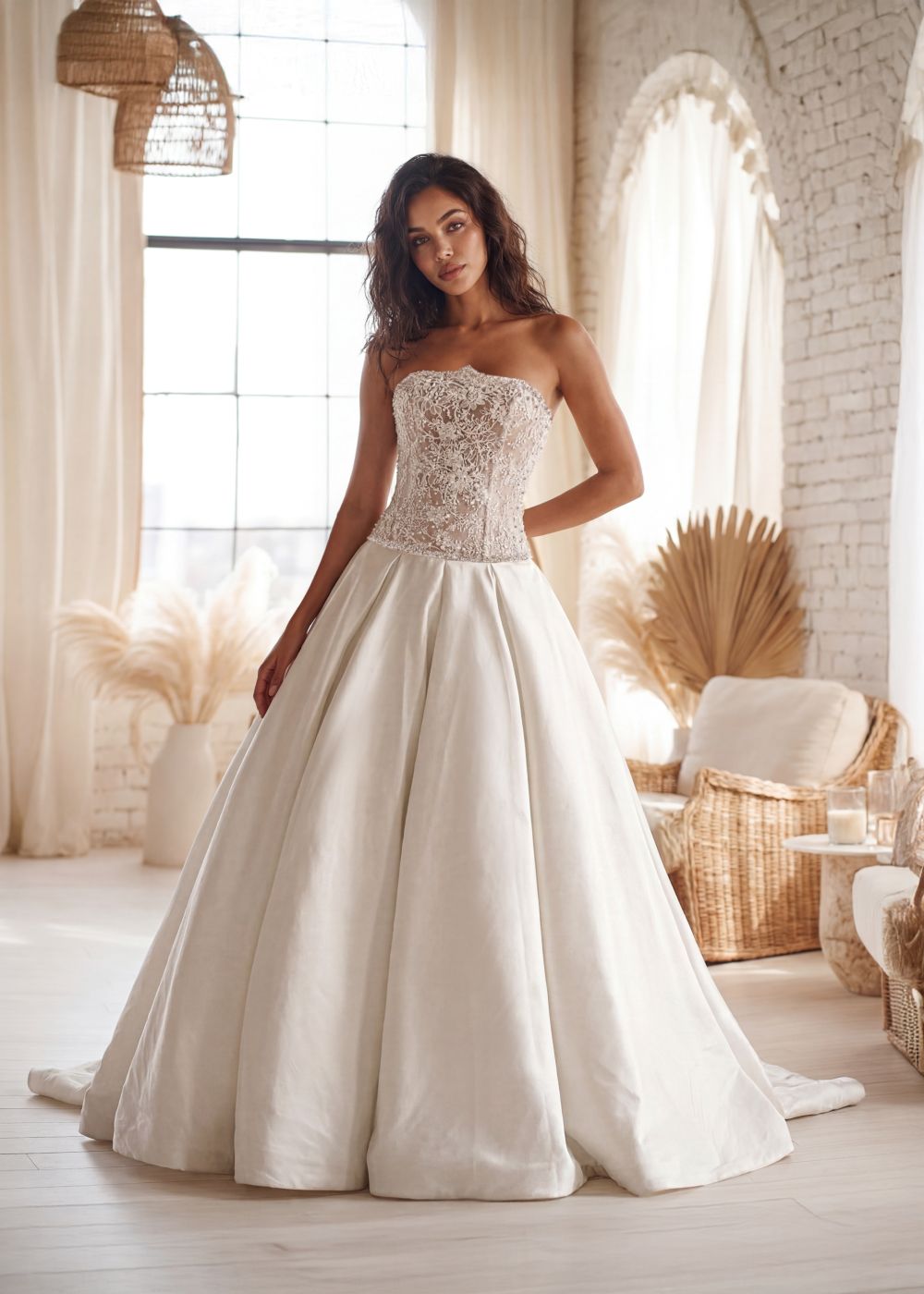 Hervé Paris Promise Polly robe de mariée ivoire longue