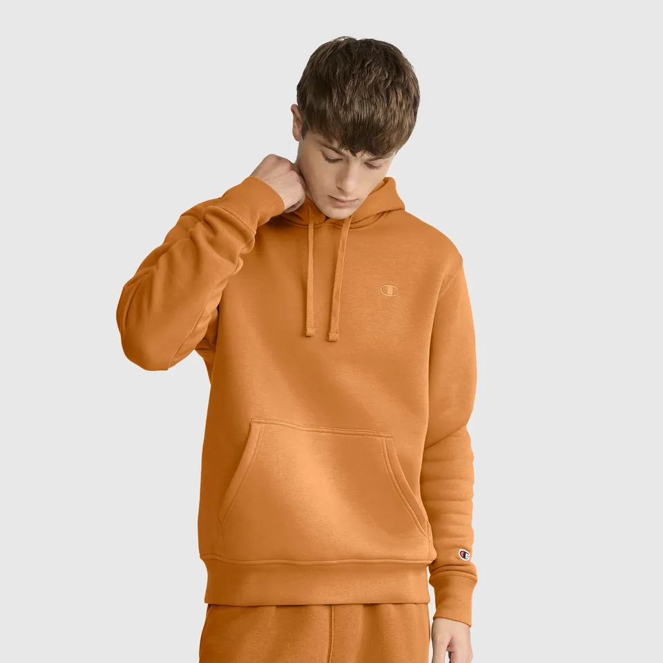 Champion Powerblend C Logo sweat à capuche orange coupe classique