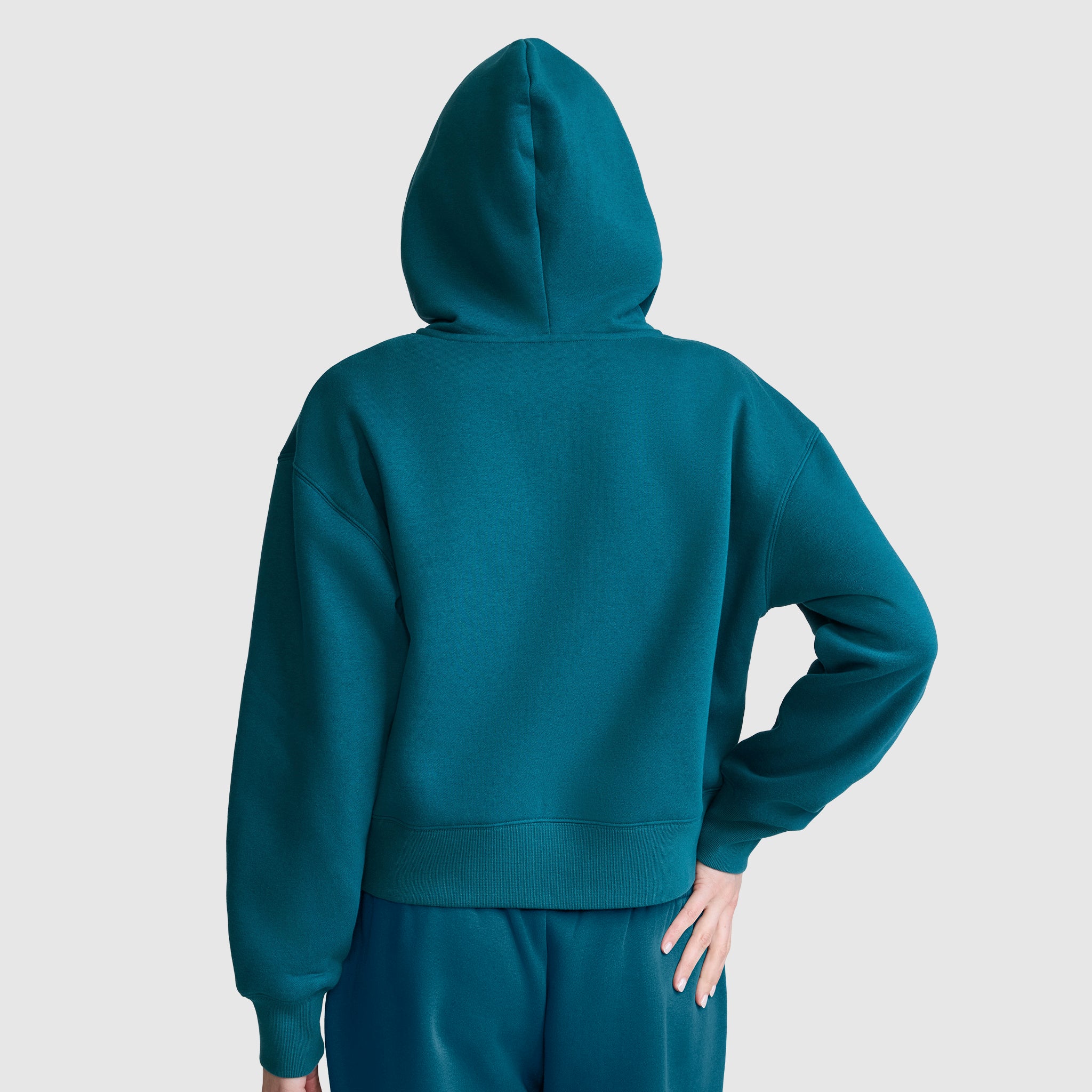 Champion Cropped Zip-Up Hoodie sweat zippé vert femme