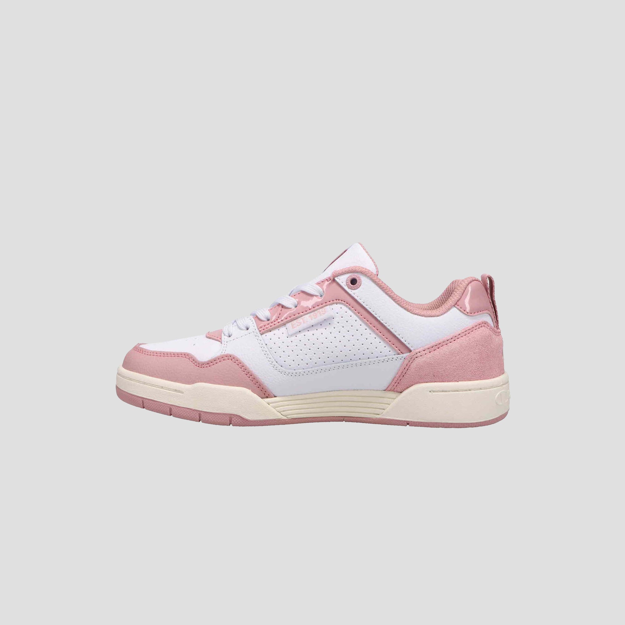 Champion 5-on-5 Low Baskets Femme White/Wow Pink Basses