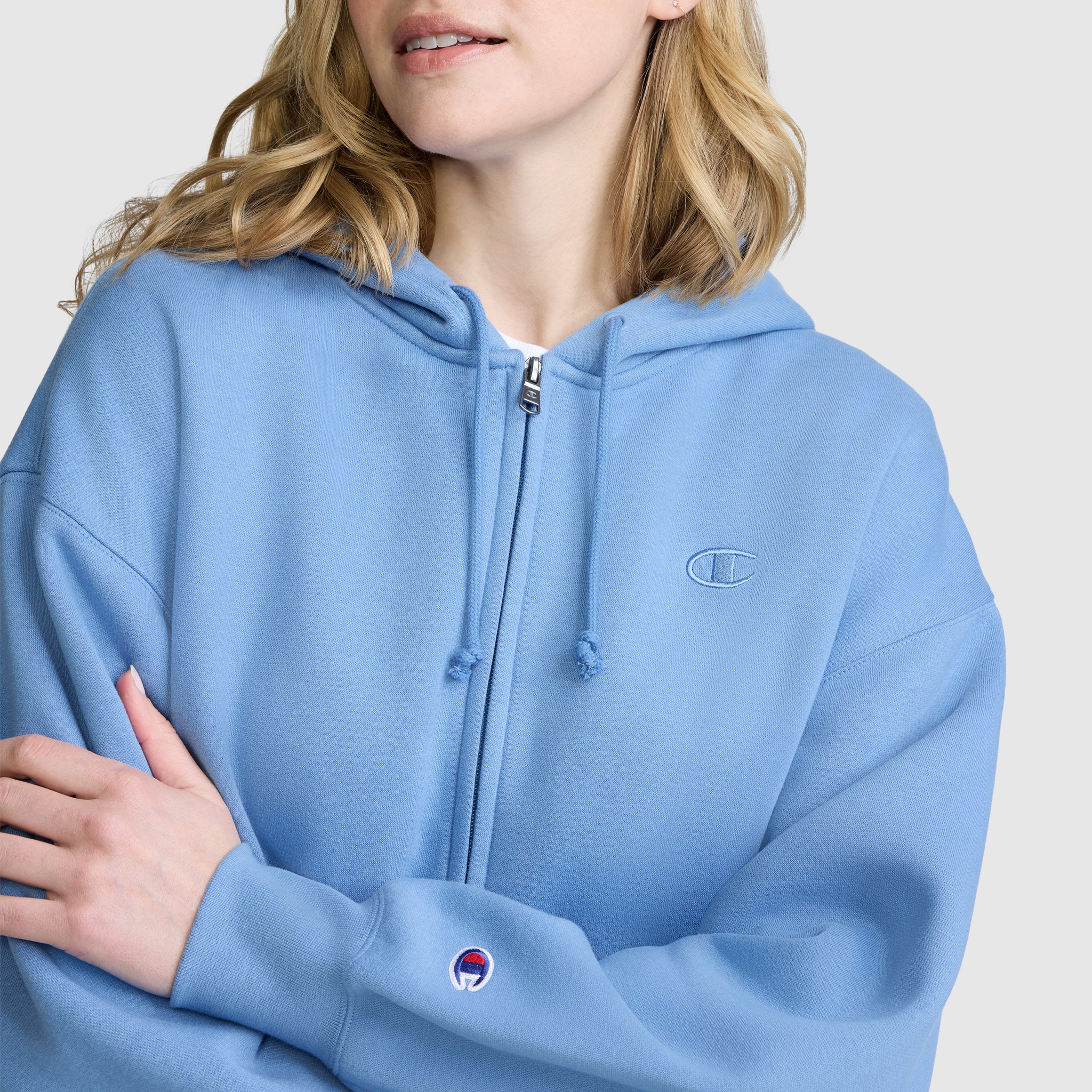 Champion Powerblend sweat zippé femme riviera molleton