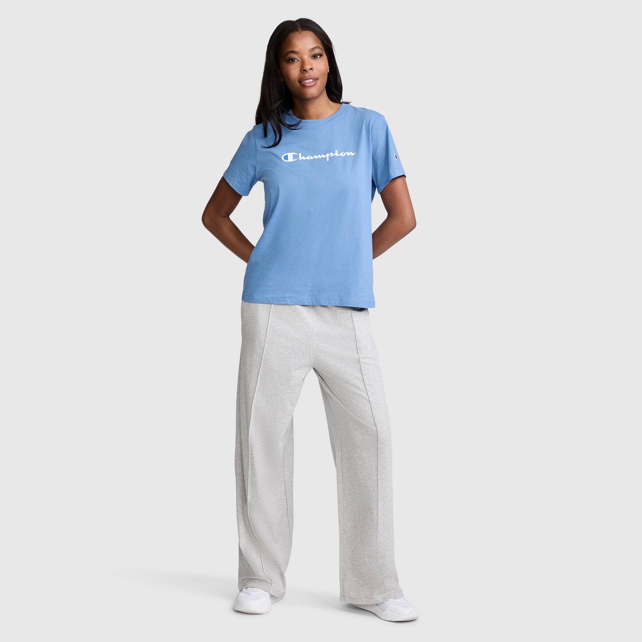 Champion Open Bottom Pant pantalon femme Oxford Grey nylon