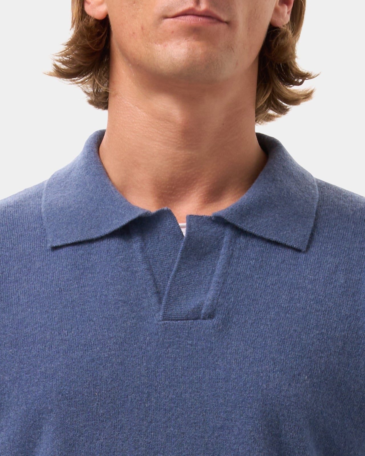 Lafaurie Gabino polo bleu azur laine cardée