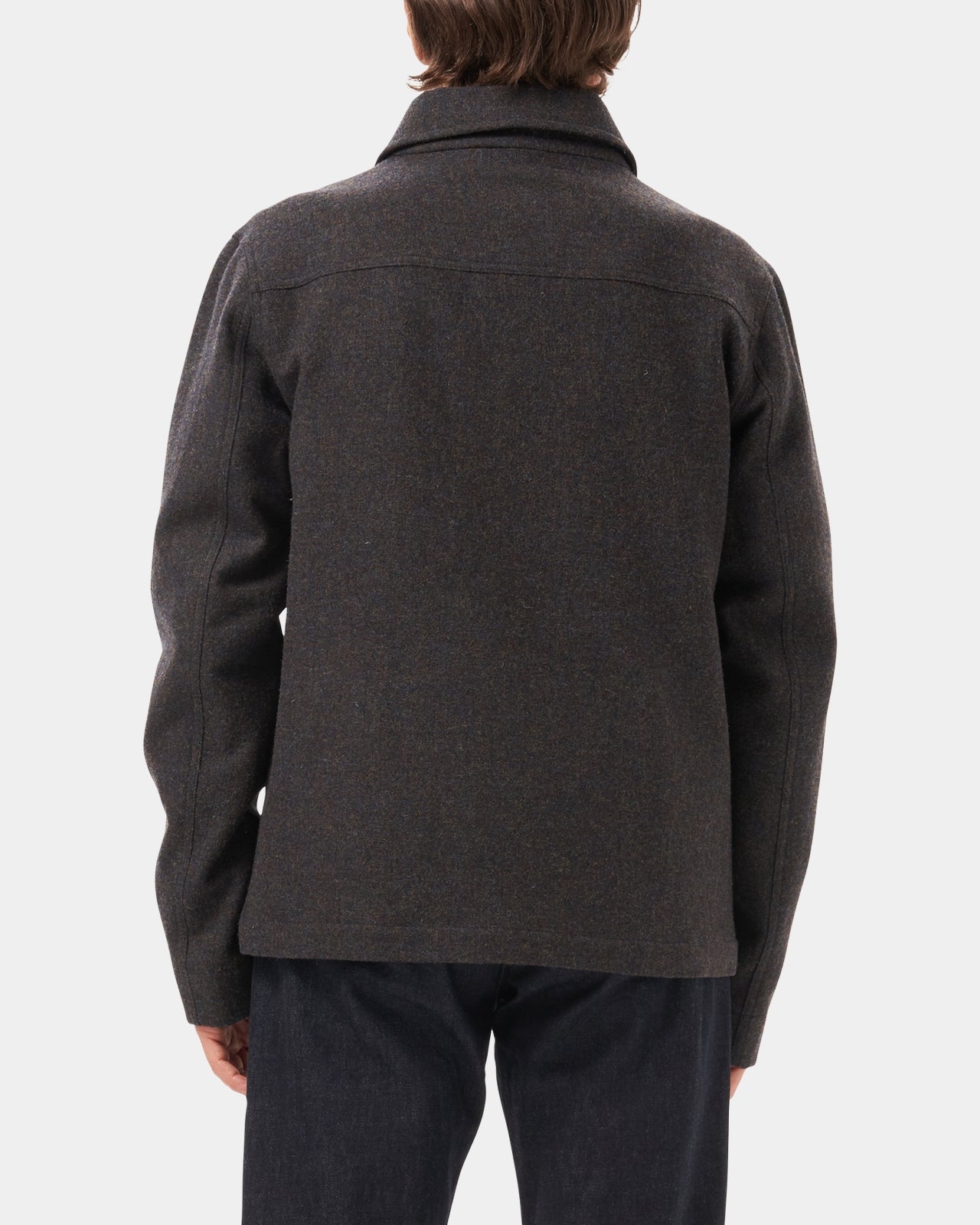 LAFAURIE RIVOLI blouson tweed navy kaki laine vierge