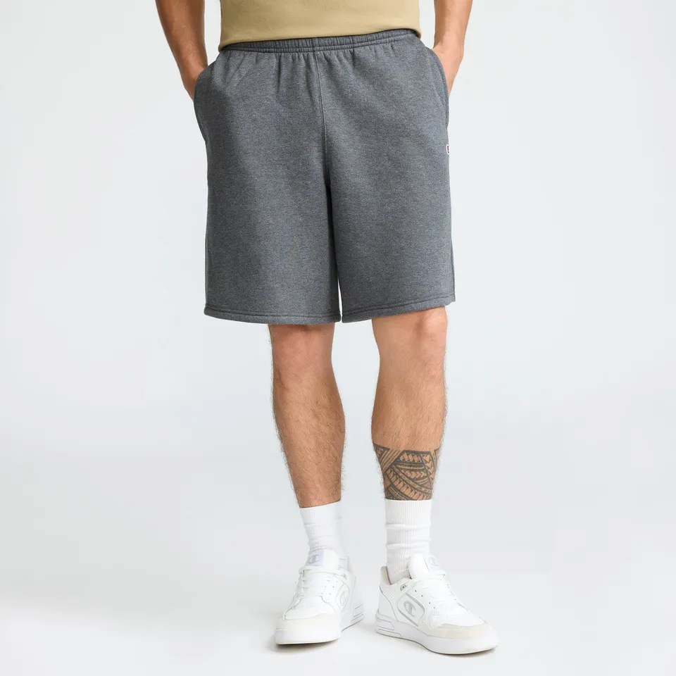Champion Powerblend 10" Short molleton Granite Heather coton homme