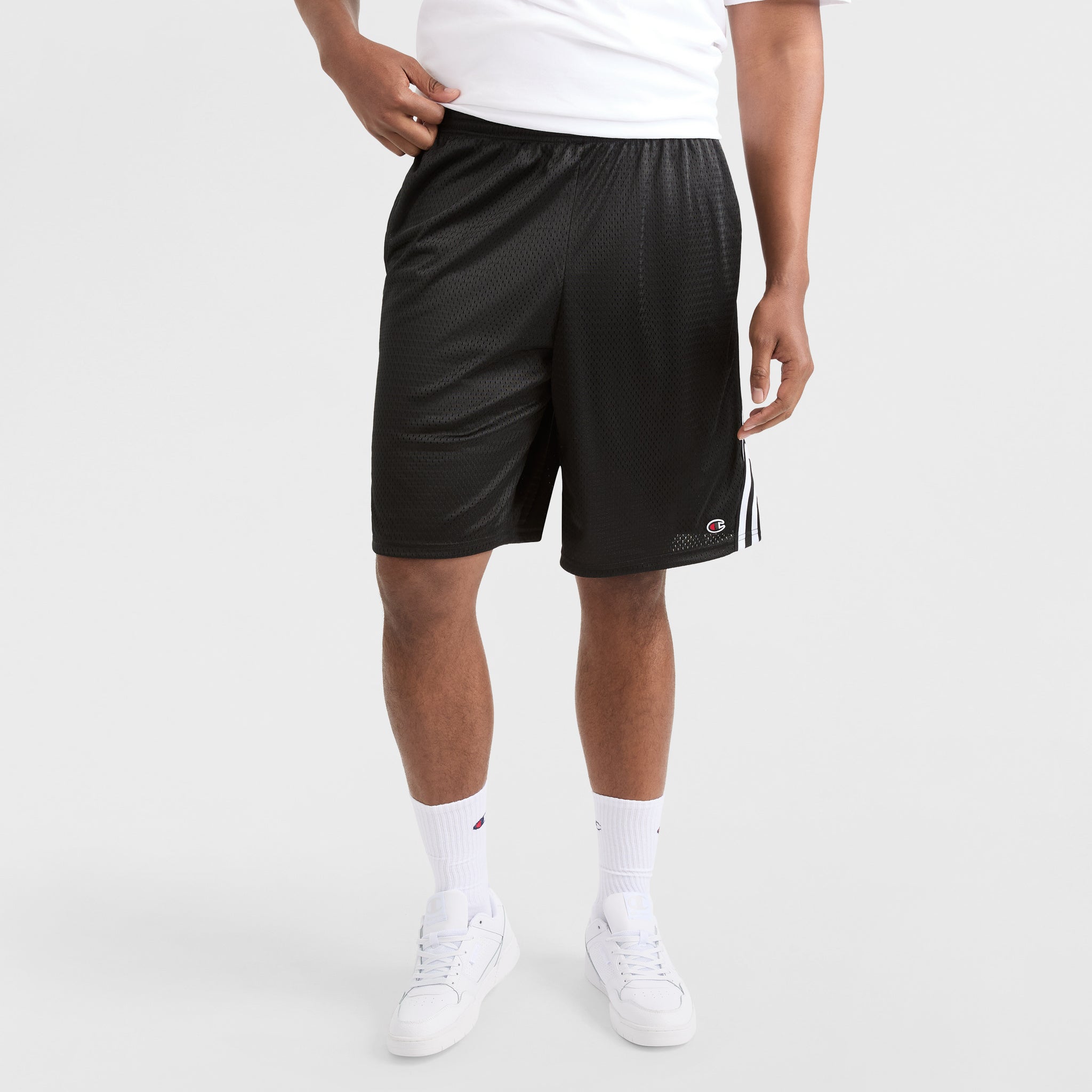 Champion Lacrosse 10" short mesh noir grande taille homme