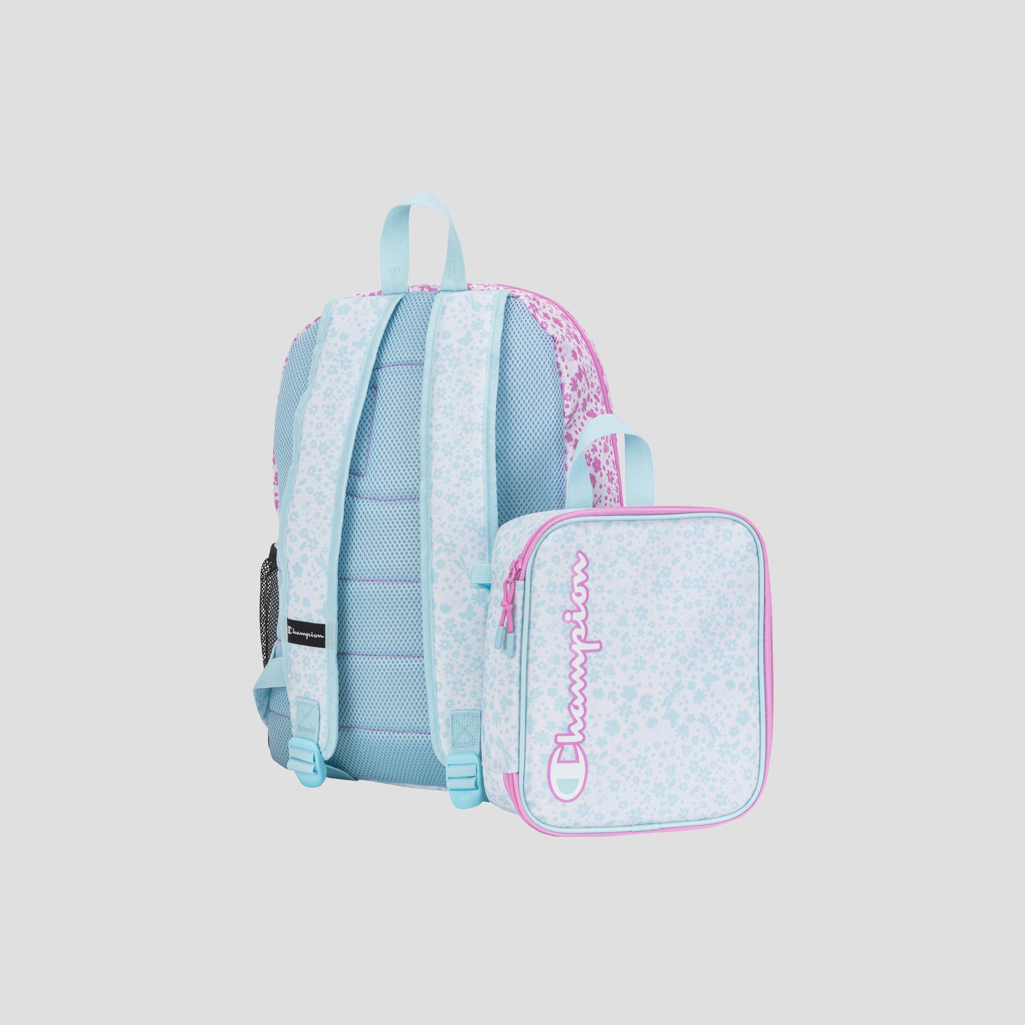 Champion Mode sac à dos enfant rose bleu + lunch box polyester