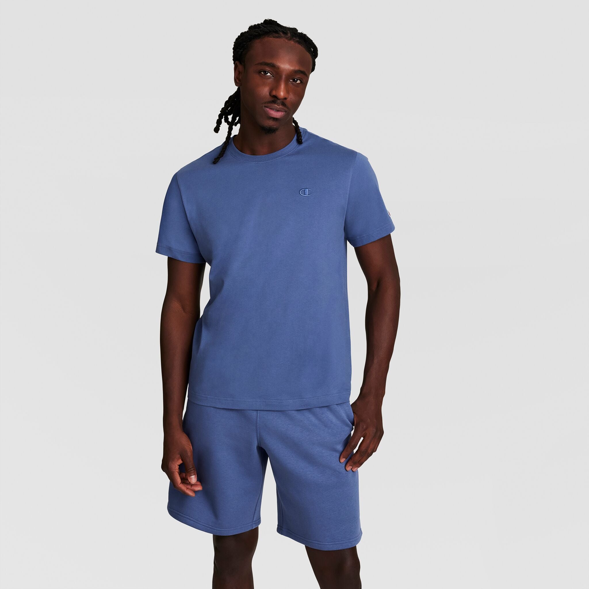Champion Classic C Logo t-shirt homme Coastal Fjord coton