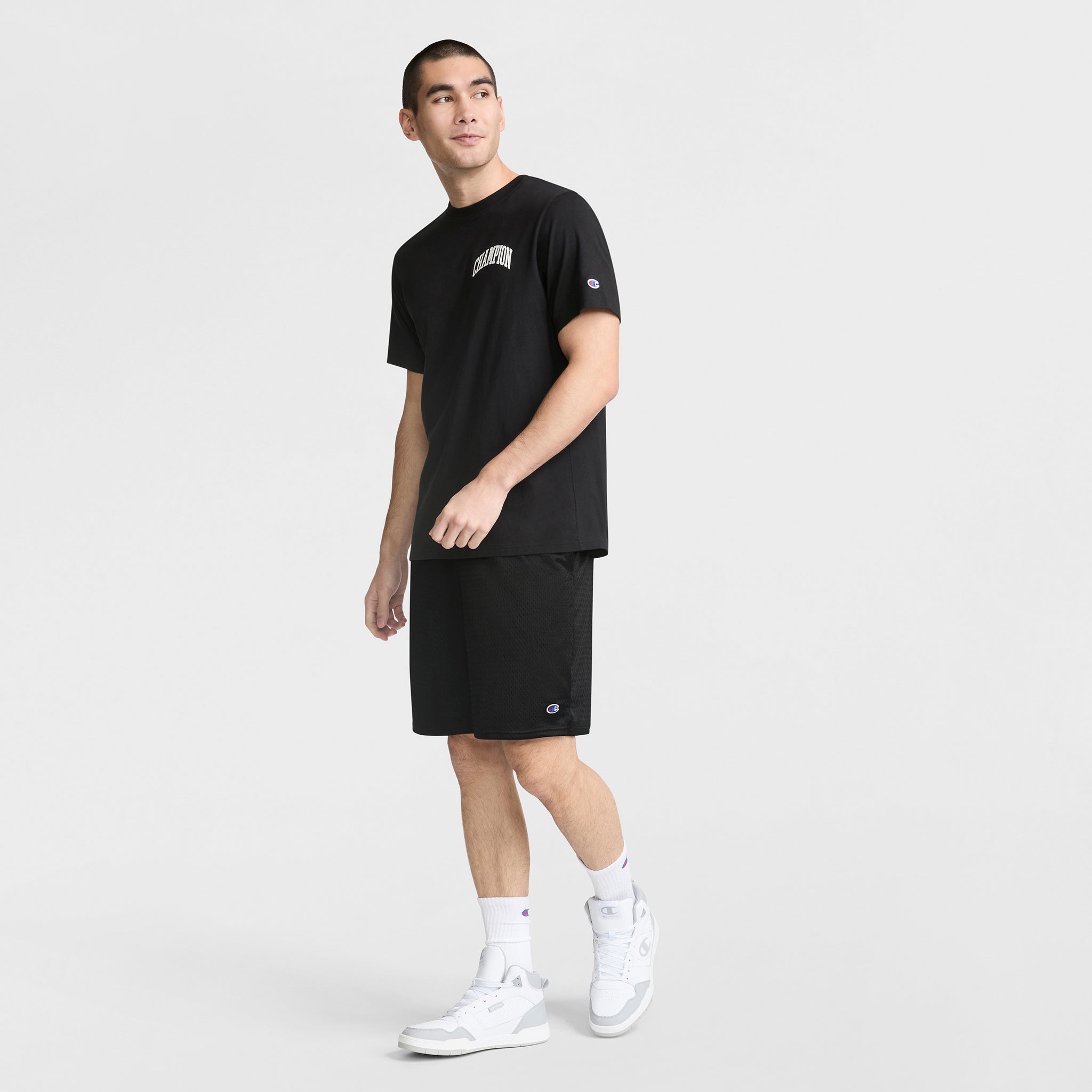 Champion 9" Classic Mesh Shorts C Logo short mesh noir 9 pouces