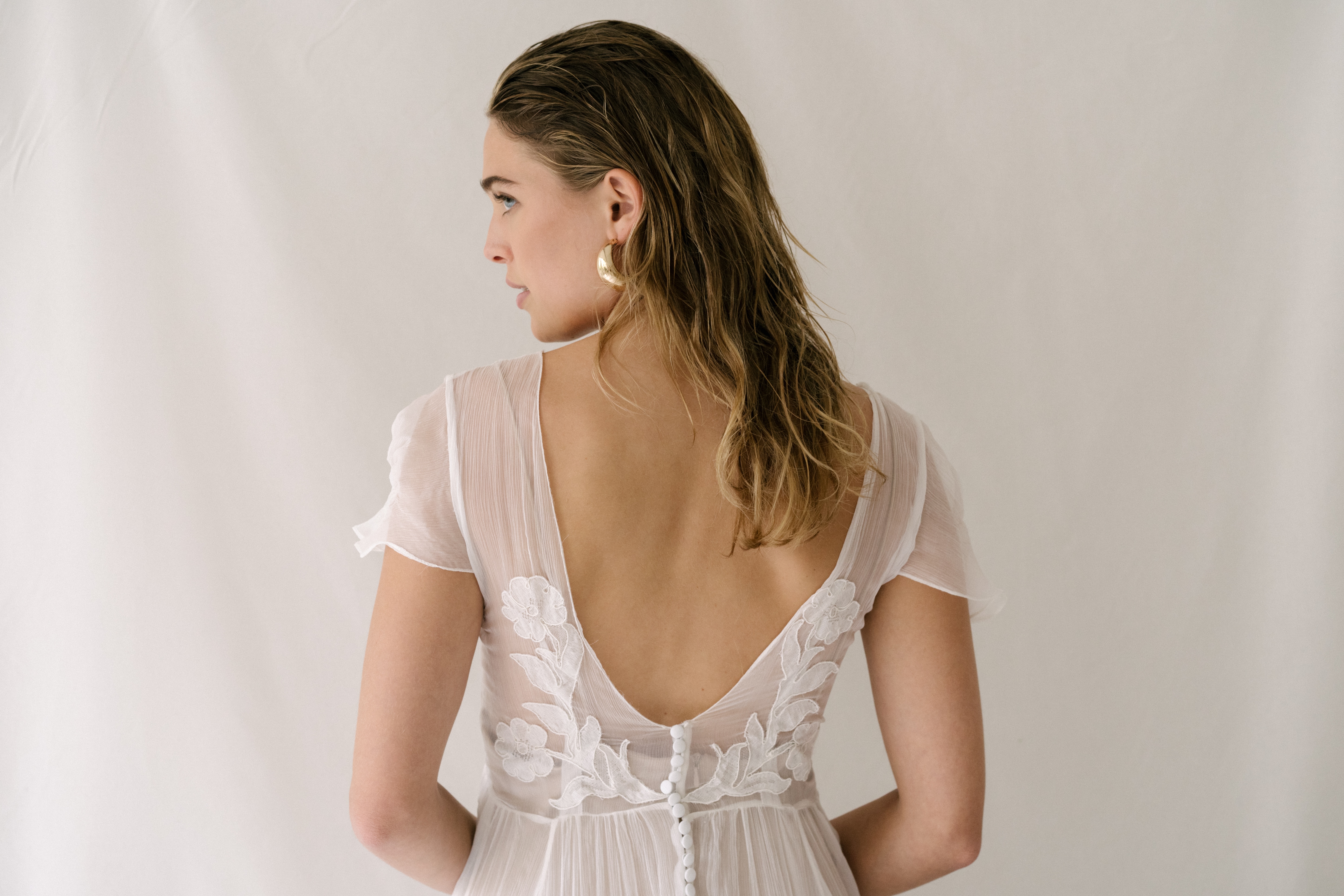 Maison Floret Jorg robe mousseline crêpon dentelle Lyon