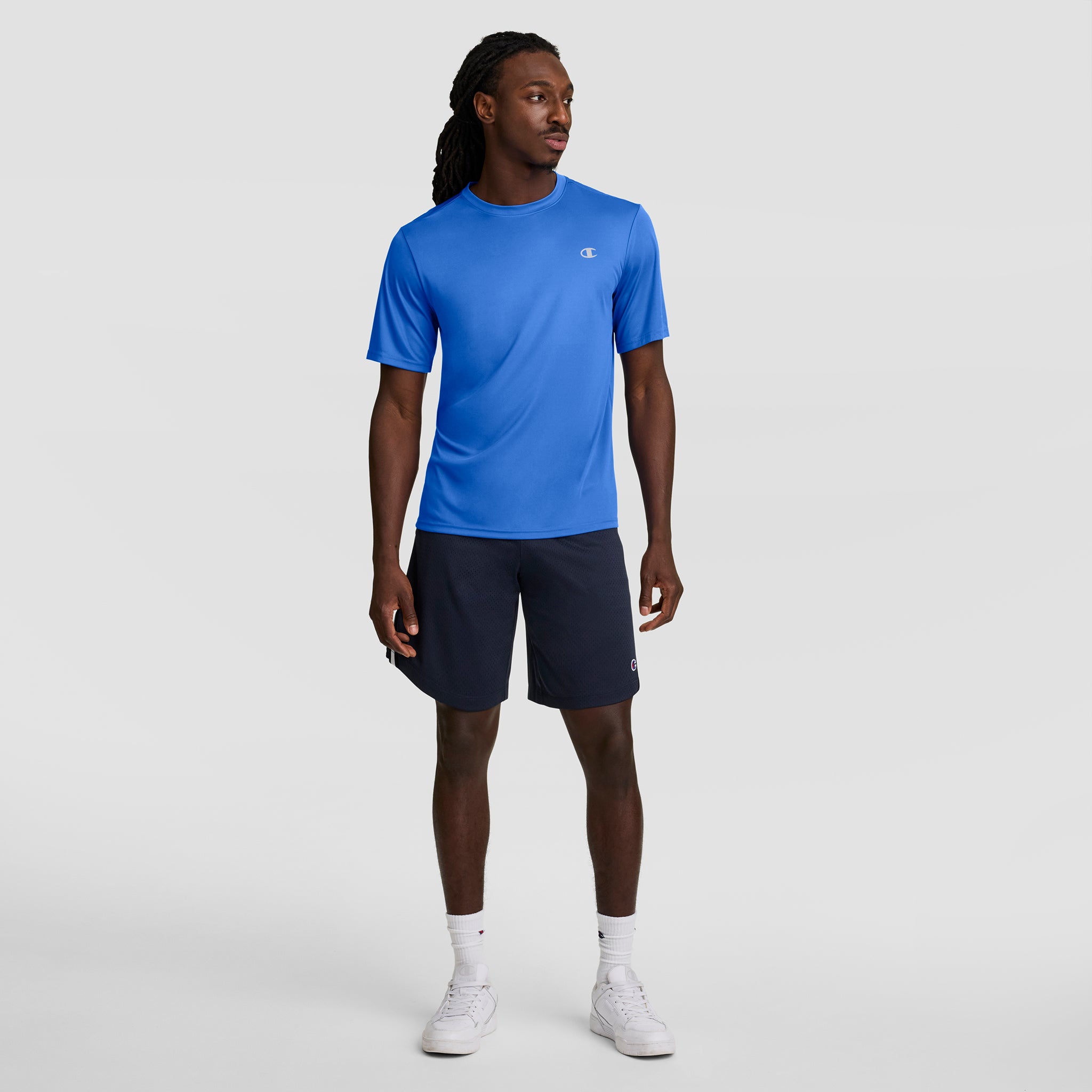 Champion Sport T-Shirt Reflective C Logo tee-shirt homme Nebulas Blue bleu