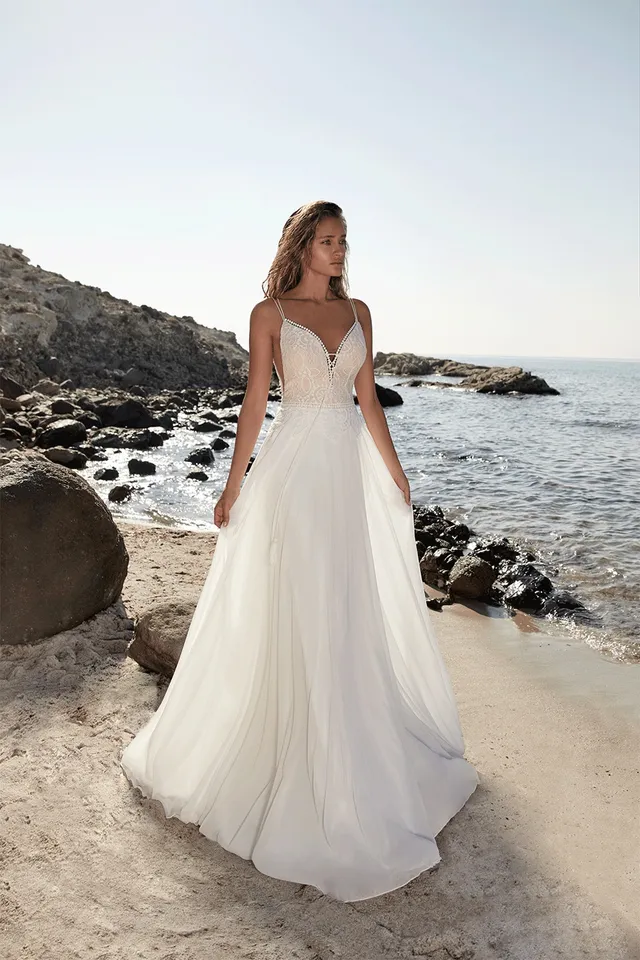 Hervé Paris Vintage Tricot robe de mariée vintage