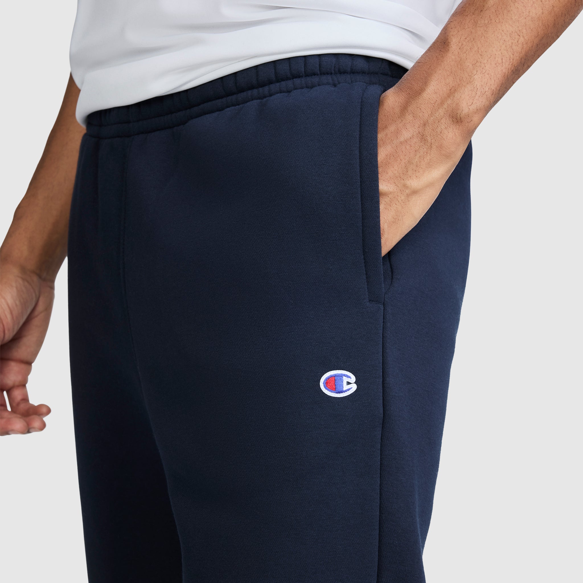 Champion Powerblend Script Logo jogging homme bleu marine