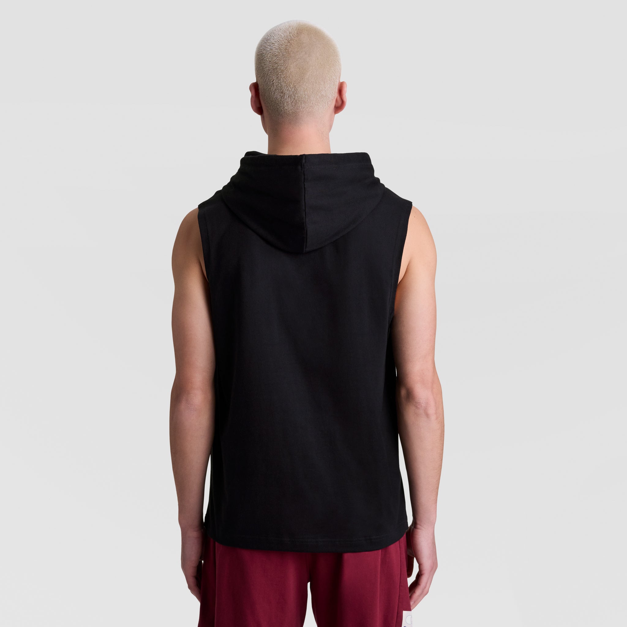 Champion hoodie sans manches homme noir coton logo C