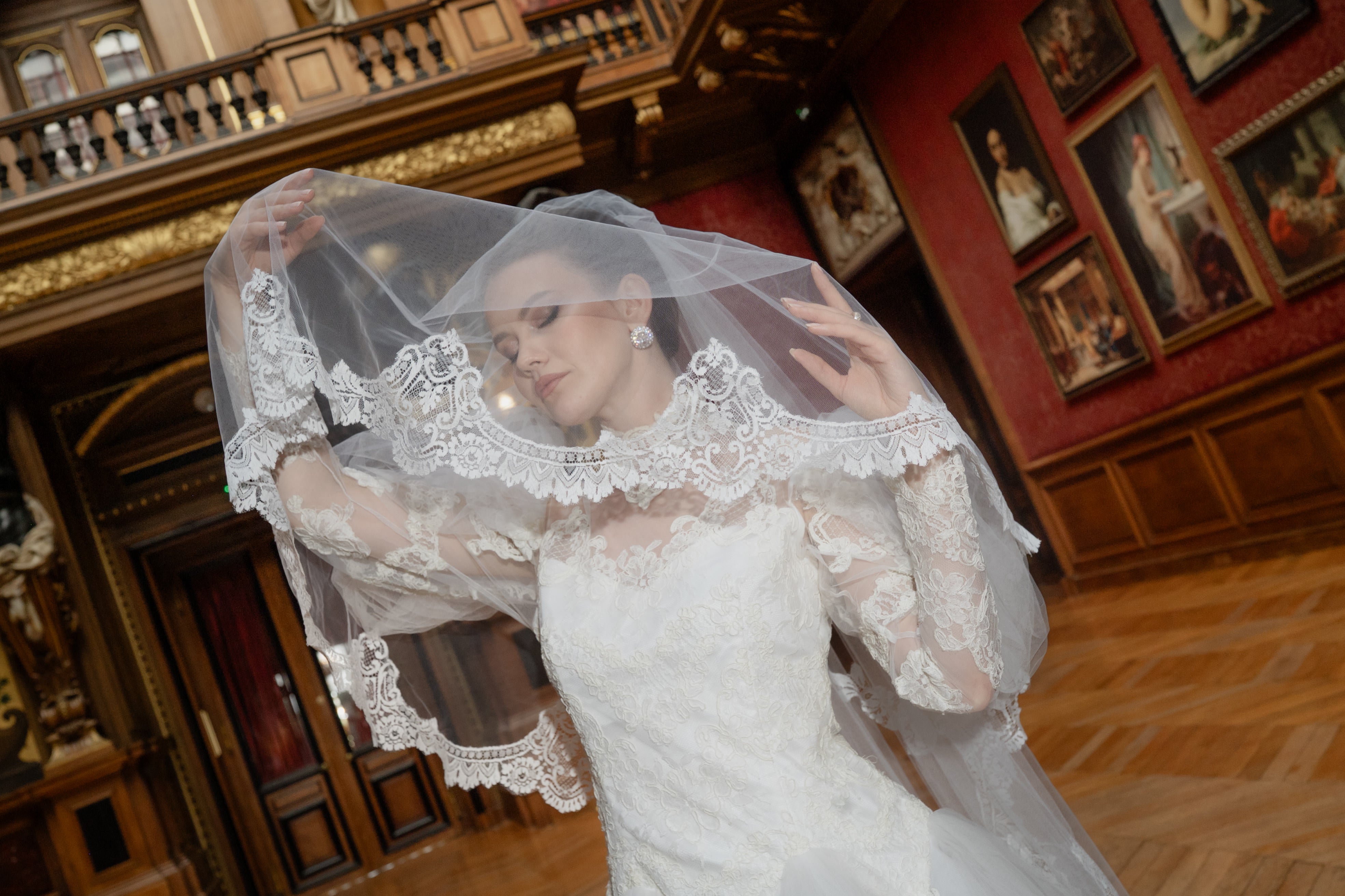 Solène Gisèle Voile Tulle et Dentelle Mariée Vintage