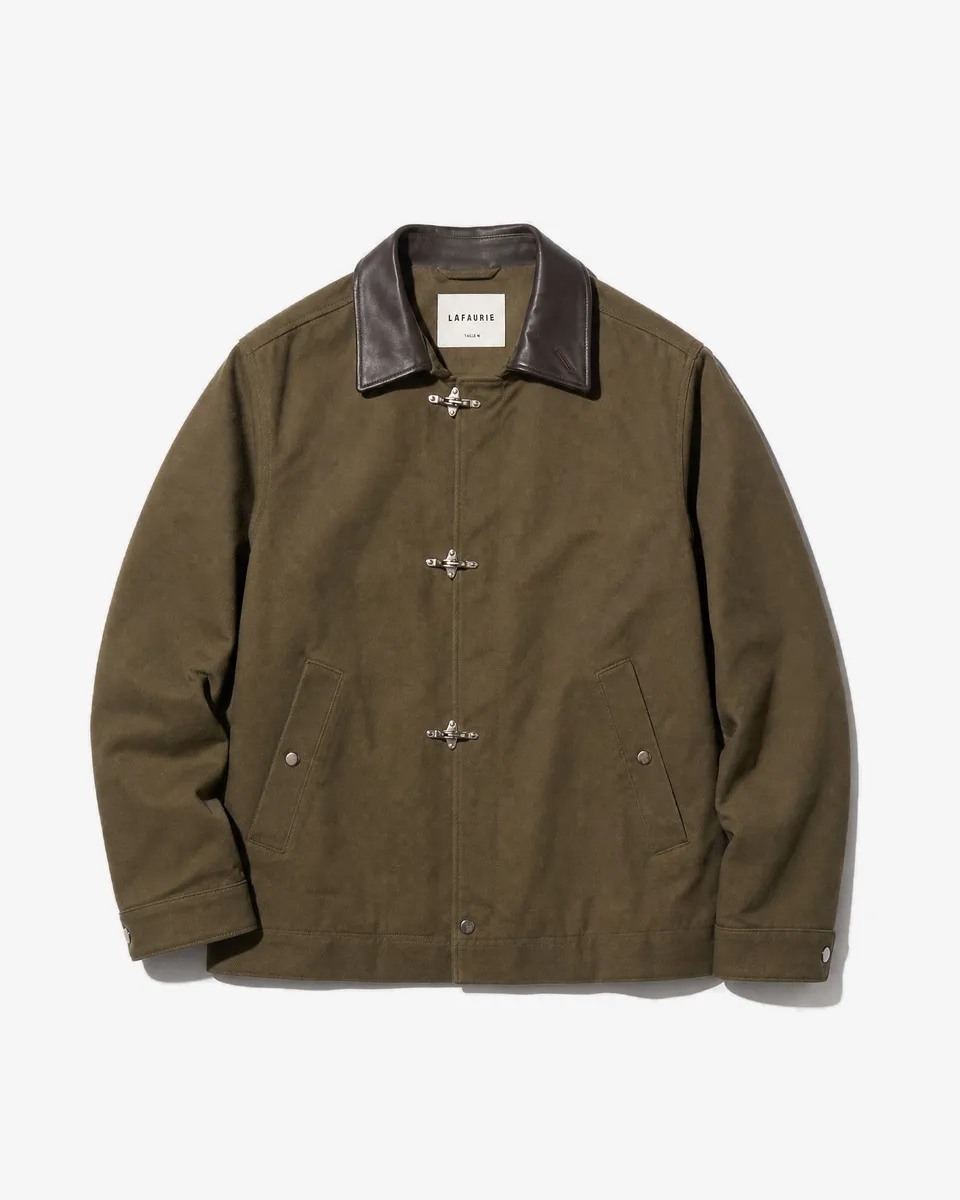 LAFAURIE VASSILY veste coton enduit kaki militaire
