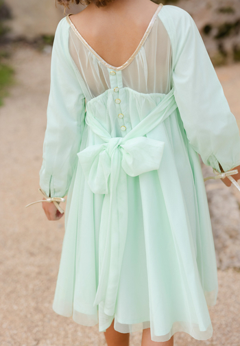 Le Jour de Notre Oui Lena robe fille vert aqua cérémonie