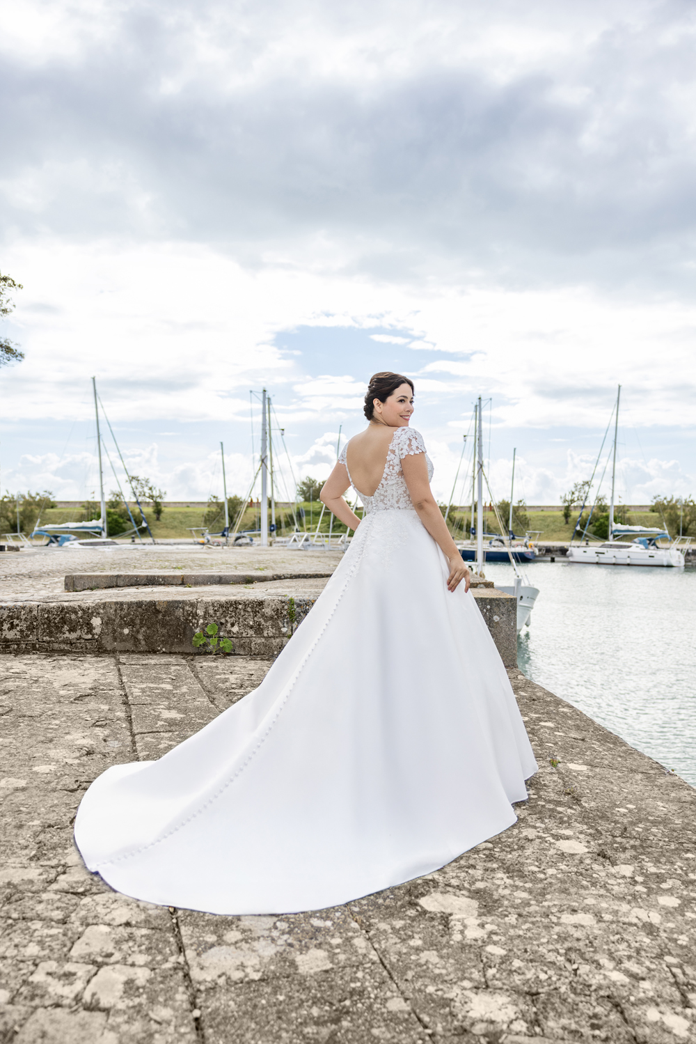 Le Jour de Notre Oui Bronze robe de mariée longue bronze